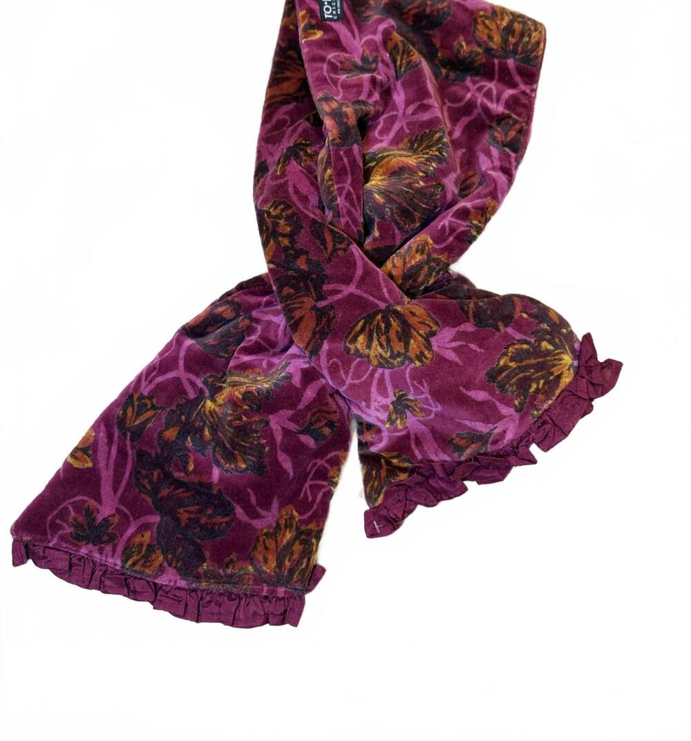 NEW LITTLE JOURNEYS CHICAGO women's trapezoid collar in velvet tulips